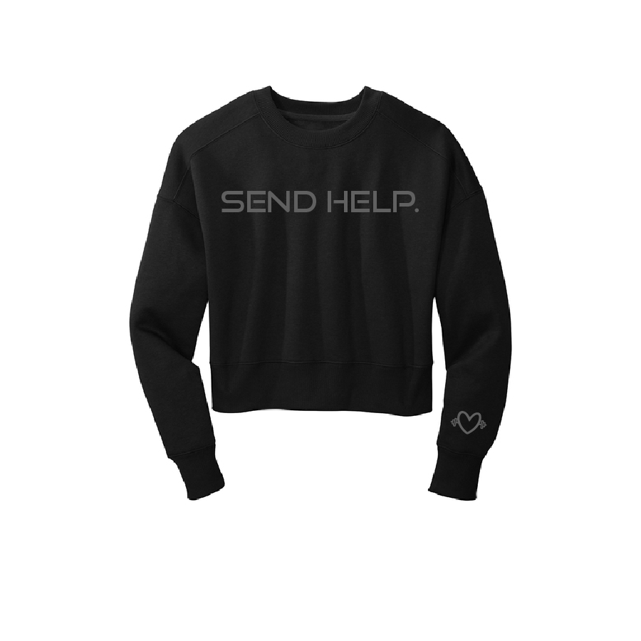 Send Help Cropped Crewneck